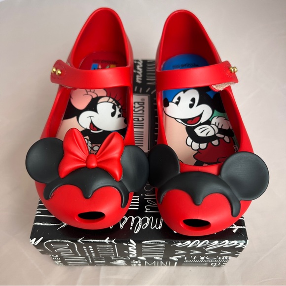 Mini Melissa Other - Mini Melissa ultragirl Disney Mickey and Minnie flats size 10 red/black